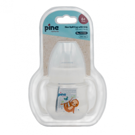 Diversificare - Cana anticolici cu maner, 6 luni+, Alb x 125ml Pine Natura x 1 buc