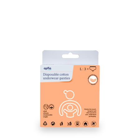 Ingrijire Mama  - Chiloti din bumbac de unica folosinta, marimea L x 3 buc