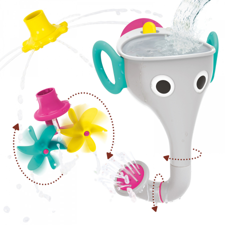 Jucărie trompă de elefant cu stropitoare pentru baie – gri +18 luni Yookidoo [1]