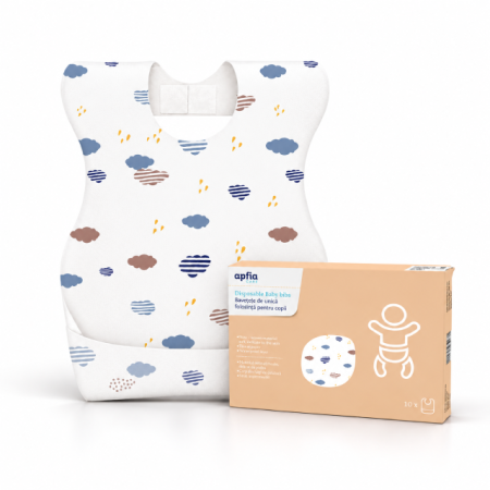 Kit pentru masă: bavete de unica folosinta pentru copii 10buc, servetele uscate din bambus x100buc, suport de masa de unica folosinta 30x40 cm x30buc, Apfia Care [6]