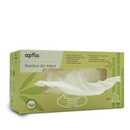 Kit: bavete de unica folosinta pentru copii x10buc, servetele uscate din bambus hipoalergenice & biodegradabile x100buc, Apfia Care [1]