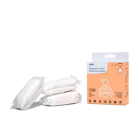 Kit: tampoane postnatale L x10buc, tampoane postnatale M x10buc, chiloti din bumbac de unica folosinta L x3buc, Apfia Care [1]