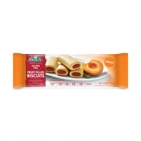 Biscuiti - Biscuiți umpluți cu caise fără gluten Orgran - 175 g.