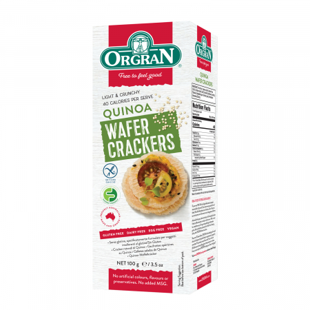 Crackers & Paine uscata - Crackers cu quinoa fără gluten Orgran - 100 g.