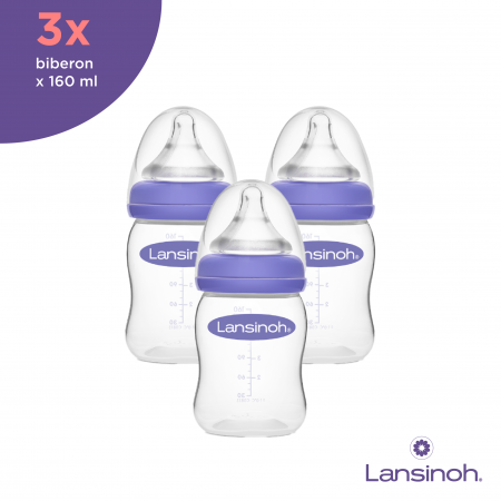 Hranire - Pachet 3x Biberon Lansinoh - 160 ml.