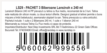 Pachet 3x Biberon Lansinoh - 240 ml. [7]