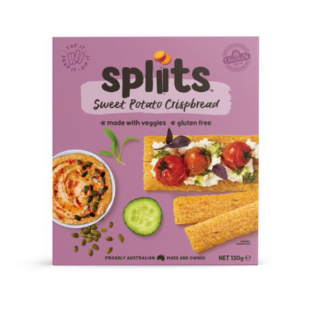 Crackers & Paine uscata - Pâine uscată cu cartof dulce SPLIITS fără gluten - 130 g