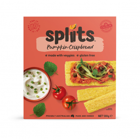 Crackers & Paine uscata - Pâine uscată cu dovleac SPLIITS fără gluten - 130 g