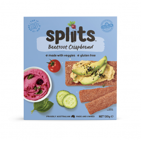 Crackers & Paine uscata - Pâine uscată cu sfeclă SPLIITS fără gluten - 130 g