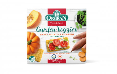 Crackers & Paine uscata - Pâine uscată Veggies Garden Cartof dulce și Dovleac, fără gluten, Orgran - 125 g