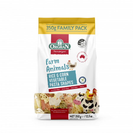 Paste  - Paste în formă de animale din orez şi porumb fără gluten - 350 g