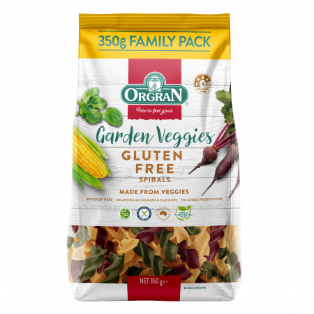 ORGRAN - Paste spirale din legume fără gluten - 350 G