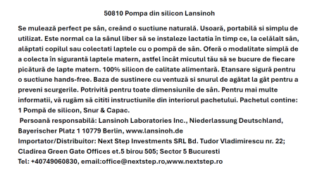 Pompă din silicon pentru lapte matern Lansinoh [3]
