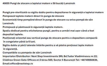 Pungi de stocare a laptelui matern 50 buc, Lansinoh [4]