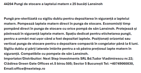 Pungi de stocare a laptelui matern Lansinoh - 25 buc. [4]