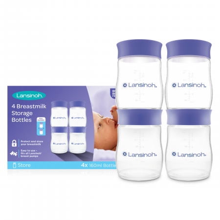 Hranire - Recipient de stocare a laptelui matern Lansinoh (4 buc.)