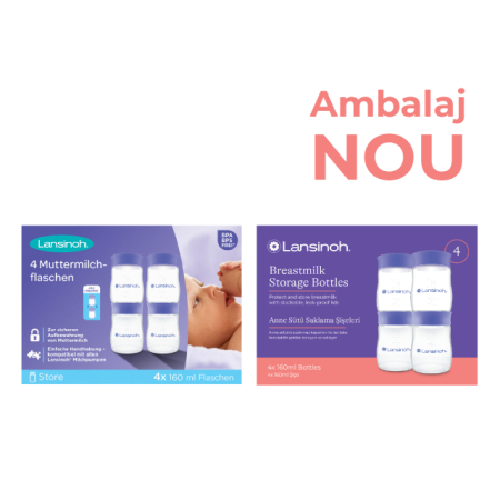 Recipient de stocare a laptelui matern Lansinoh (4 buc.) [1]