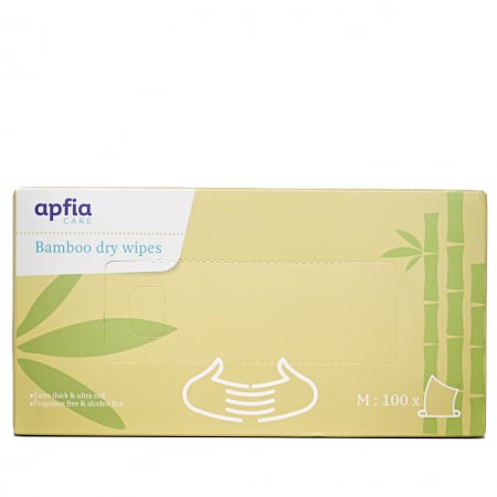 APFIA CARE - Servetele uscate din bambus hipoalergenice & biodegradabile x 100 buc