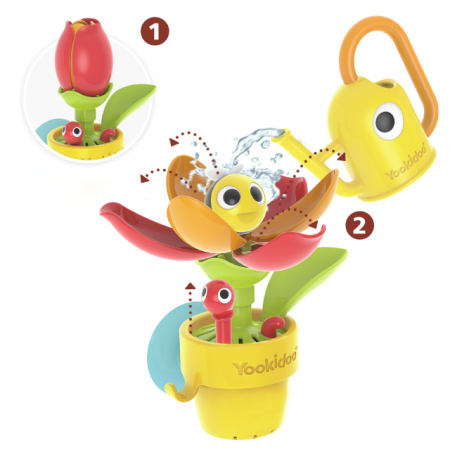 Set jucării de baie Floarea & Melcul Jucăuș, 18 luni+, Yookidoo [3]
