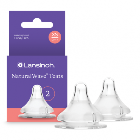 LANSINOH - Tetina cu flux foarte lent NaturalWave® XS, Lansinoh x 2 bucati