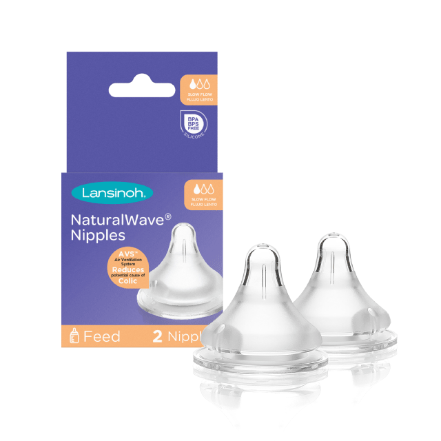 Biberoane & Tetine - Tetină cu flux lent NaturalWave® S, Lansinoh - 2 buc.