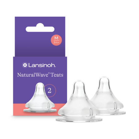Hranire - Tetină cu flux mediu NaturalWave® M, Lansinoh - 2 buc.