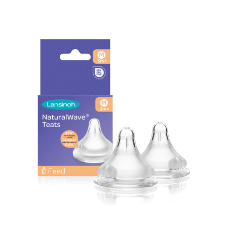 Hranire - Tetină cu flux mediu NaturalWave® M, Lansinoh - 2 buc.