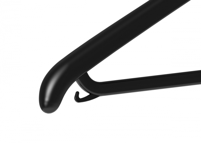 Umerase din Plastic pentru imbracaminte copii, cu Bara si agatatori - Mainetti, Set de 10 Bucati, Culoare Negru [5]