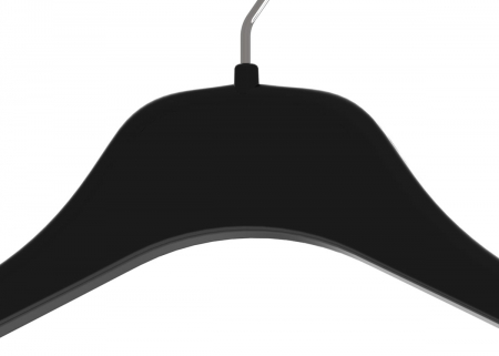 Umerase din Plastic pentru imbracaminte copii, cu Bara si agatatori - Mainetti, Set de 10 Bucati, Culoare Negru [3]