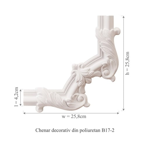 Chenar decorativ din poliuretan B17-2 - 25.8x25.8x1.7 cm [2]