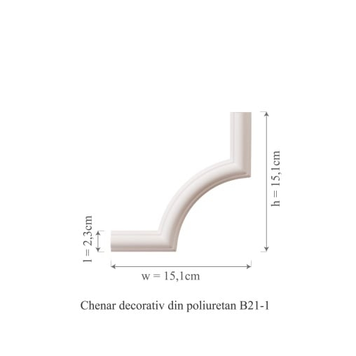 Chenar decorativ din poliuretan B21-1 - 15.1x15.1x1.2 cm [3]