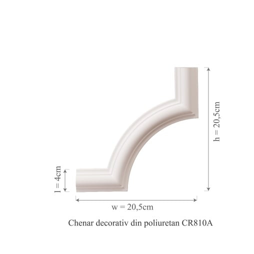 Chenar decorativ din poliuretan CR810A - 20.5x1.8x20.5 cm [2]