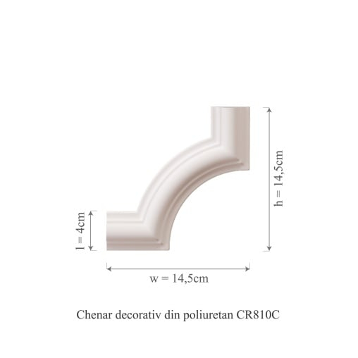 Chenar decorativ din poliuretan CR810C - 14.5x1.8x14.5 cm [2]