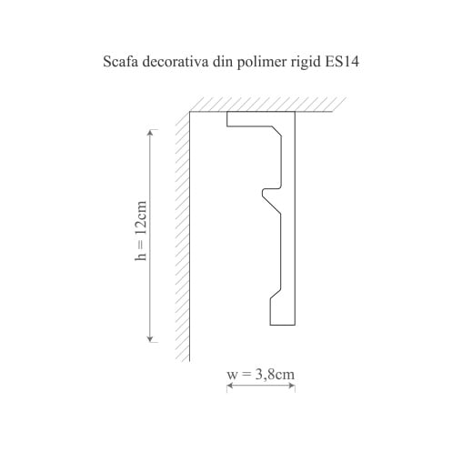 Scafa decorativa din polimer rigid ES14 - 12x3.8x200 cm [2]