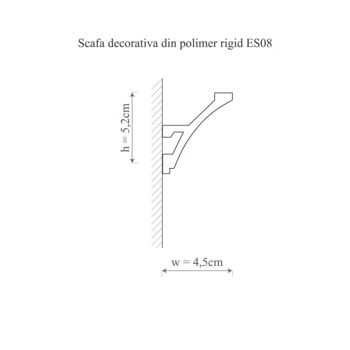 Scafa decorativa din polimer rigid ES8 - 5.2x4.5x200 cm [2]