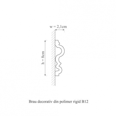Brau decorativ din polimer rigid B12 - 8x2.1x200 cm [2]