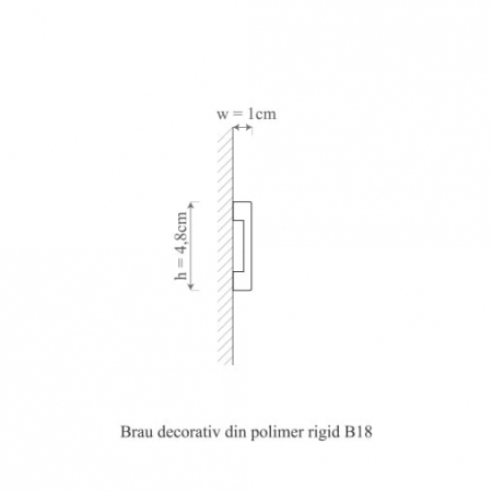 Brau decorativ din poliuretan flexibil B18F - 4.8x1x200 cm [2]