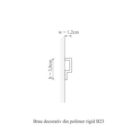 Brau decorativ din poliuretan flexibil B23F - 3.8x1.2x200 cm [2]