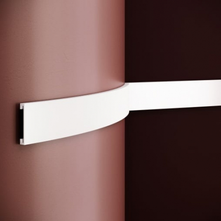 Profile flexibile - Brau decorativ din poliuretan flexibil B25F - 7x1.2x200 cm