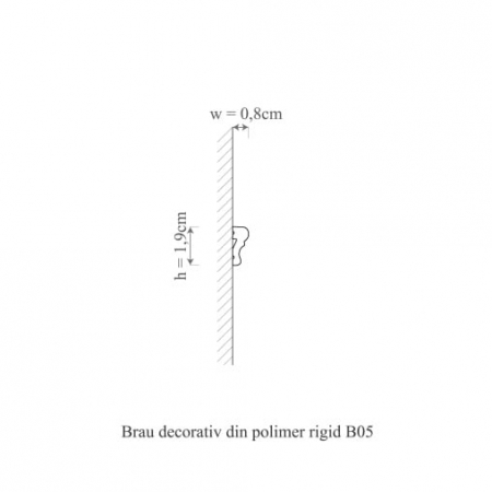 Brau decorativ din polimer rigid B5 - 1.9x0.8x200 cm [1]