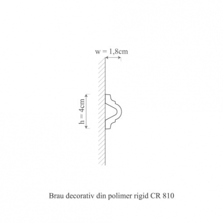 Brau decorativ din poliuretan Flexibil CR810F - 4x1.8x200 cm [1]