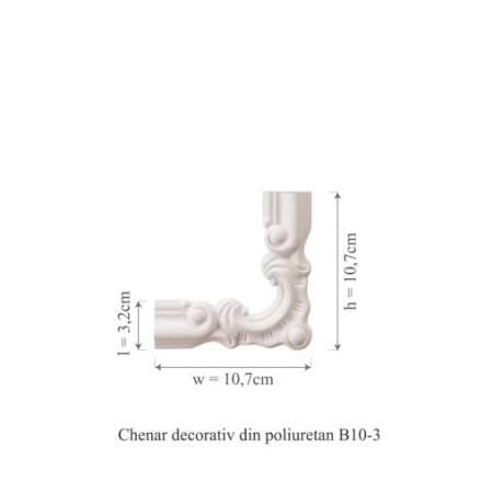 Chenar decorativ din poliuretan B10-3 - 10.7x10.7x1.6 cm [1]