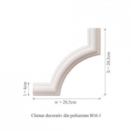 Chenar decorativ din poliuretan B16-1 - 20.5x20.5x2 cm [1]