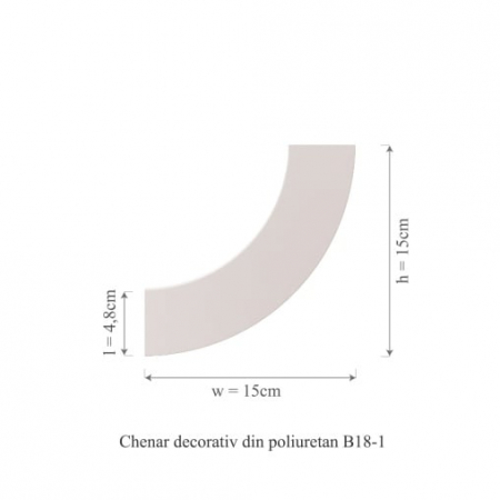 Chenar decorativ din poliuretan B18-1 - 15x15x1 cm [1]