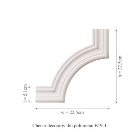 Chenar decorativ din poliuretan B19-1 - 22.5x22.5x1.5 cm [1]