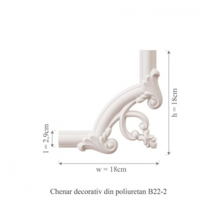 Chenar decorativ din poliuretan B22-2 - 18x18x1.6 cm [2]