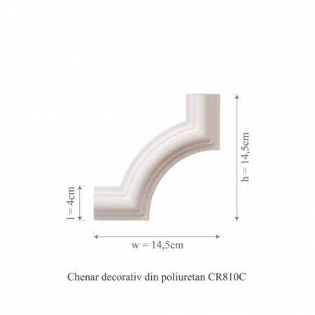 Chenar decorativ din poliuretan CR810C - 14.5x1.8x14.5 cm [1]