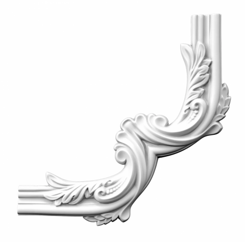 Chenare - Coltar decorativ din poliuretan CR818B - 30x30x2.8 cm