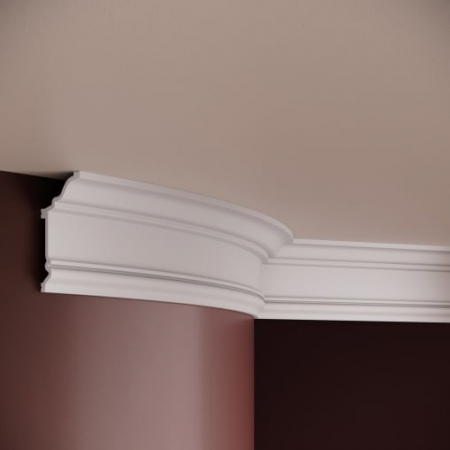 Profile flexibile - Cornisa decorativa din poliuretan flexibil C19F - 9.7x4.8x200 cm