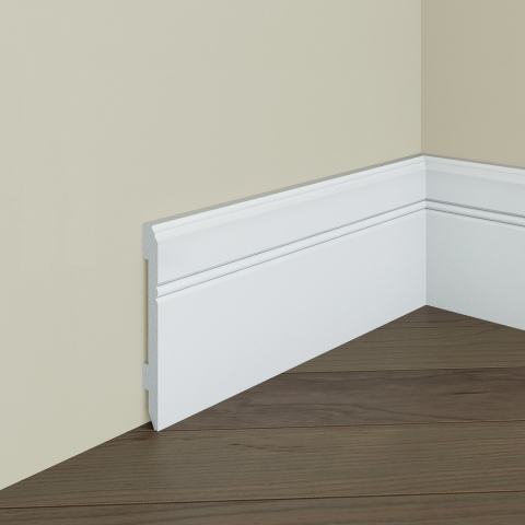 Plinte - Plinta decorativa din polimer rigid S11 - 10.8x1.1x200 cm